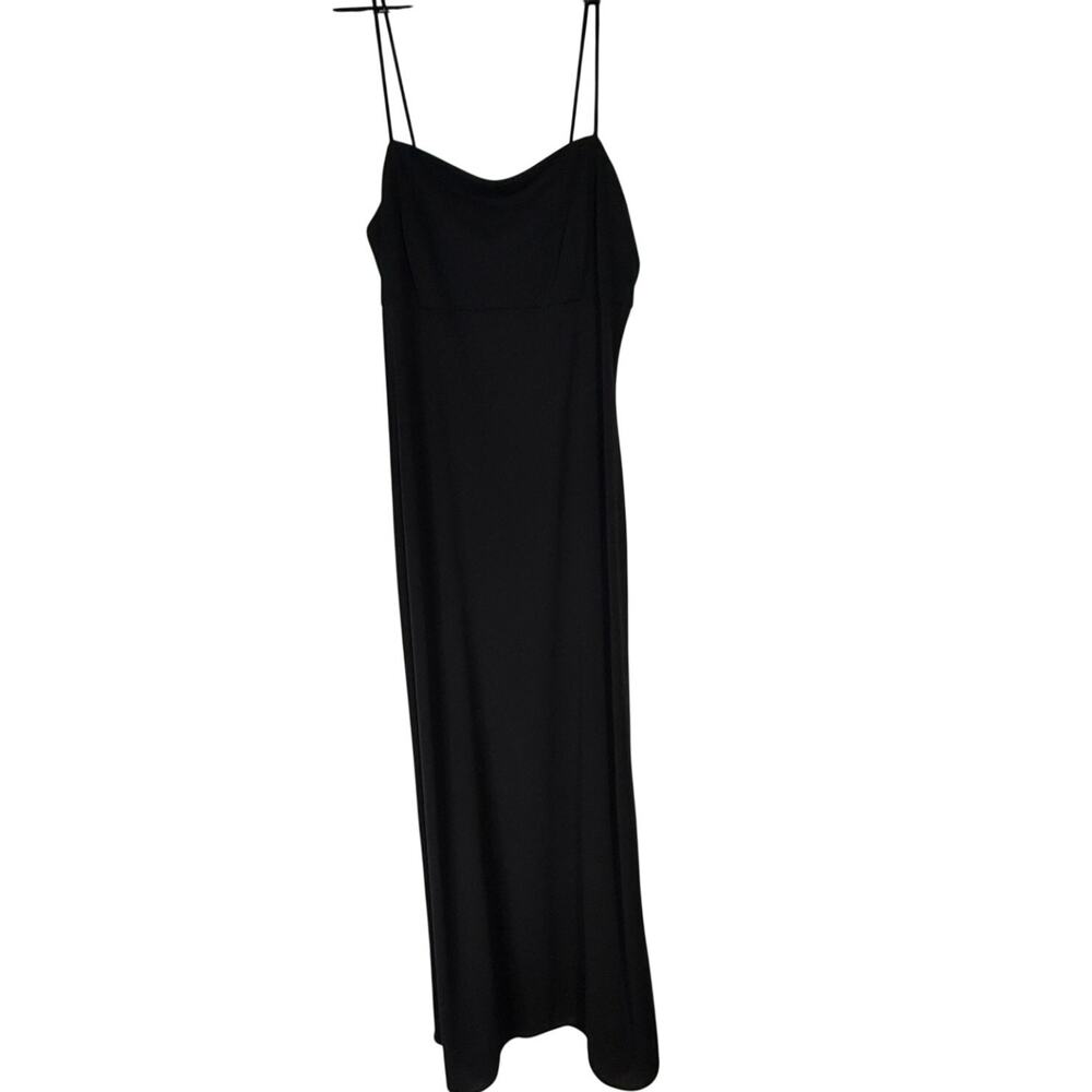 Arianna by Teresa Black Cowl Neck Maxi Slip Dress Size 12 Strappy Back